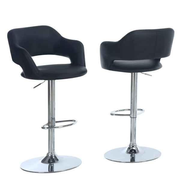 Stools Bar Stools For Sale - 21" x 22'.5" x 36" Black, Foam, Metal, Leather-Look - Barstool HomeRoots