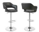 Stools Bar Stools For Sale - 21" x 22'.5" x 36" Charcoal, Foam, Metal, Leather-Look - Barstool HomeRoots