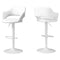 Stools Bar Stools For Sale 21" x 22'.5" x 36" White, Foam, Metal, Leather-Look Barstool 2778 HomeRoots