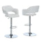 Stools Bar Stools For Sale - 21" x 22'.5" x 36" White, Foam, Metal, Leather-Look - Barstool HomeRoots