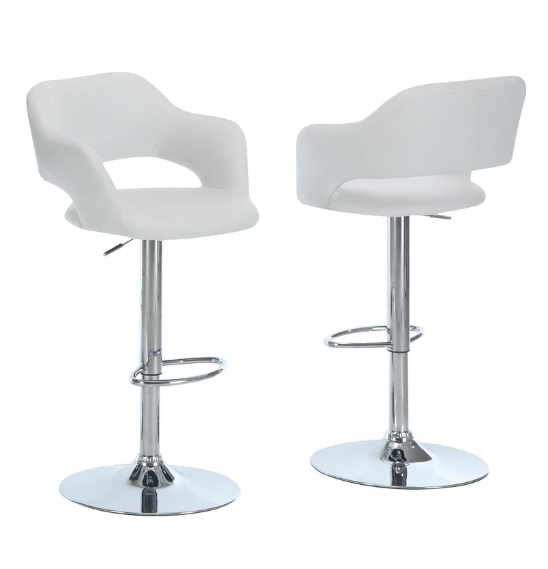 Stools Bar Stools For Sale - 21" x 22'.5" x 36" White, Foam, Metal, Leather-Look - Barstool HomeRoots