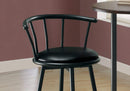 Stools Bar Stools For Sale - 43'.5" x 43'.5" x 74" Black, Metal, Foam, Leather-Look - Barstool HomeRoots
