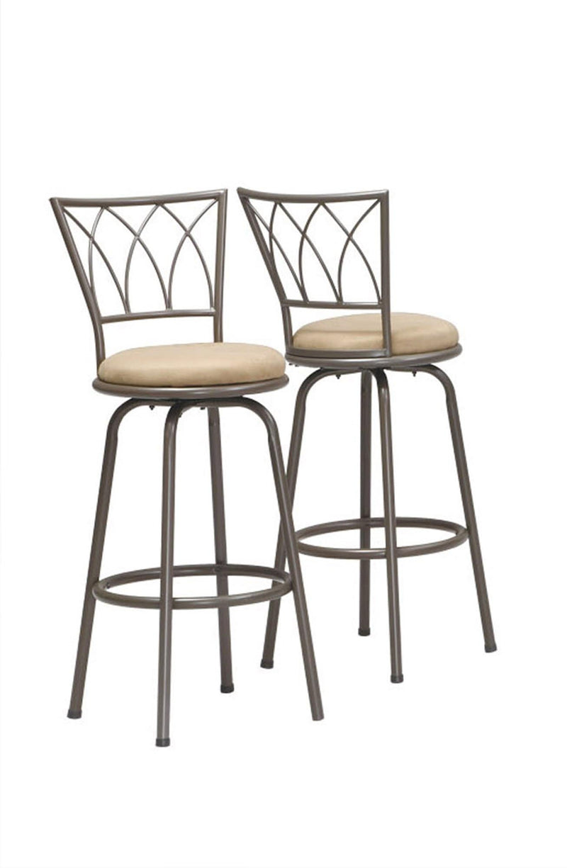 Stools Bar Stools For Sale - 43" x 43" x 86" Espresso, Metal, Foam, Micro-Suede - Barstool 2pcs HomeRoots