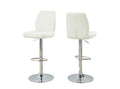 Stools Bar Stools For Sale - 44" x 35'.5" x 80" White, Foam, Metal, Leather-Look - Barstool - 2pcs HomeRoots