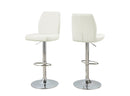 Stools Bar Stools For Sale - 44" x 35'.5" x 80" White, Foam, Metal, Leather-Look - Barstool - 2pcs HomeRoots
