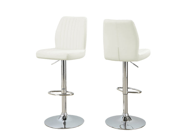 Stools Bar Stools For Sale - 44" x 35'.5" x 80" White, Foam, Metal, Leather-Look - Barstool - 2pcs HomeRoots