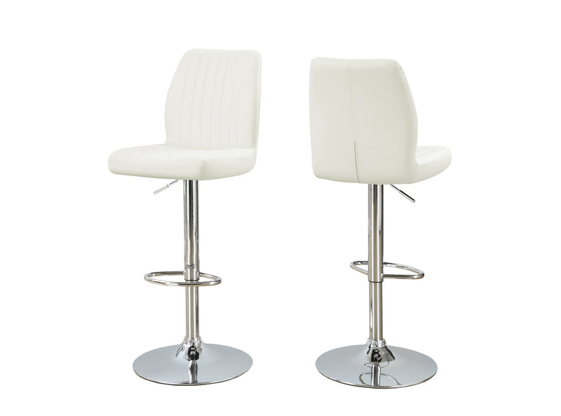 Stools Bar Stools For Sale - 44" x 35'.5" x 80" White, Foam, Metal, Leather-Look - Barstool - 2pcs HomeRoots