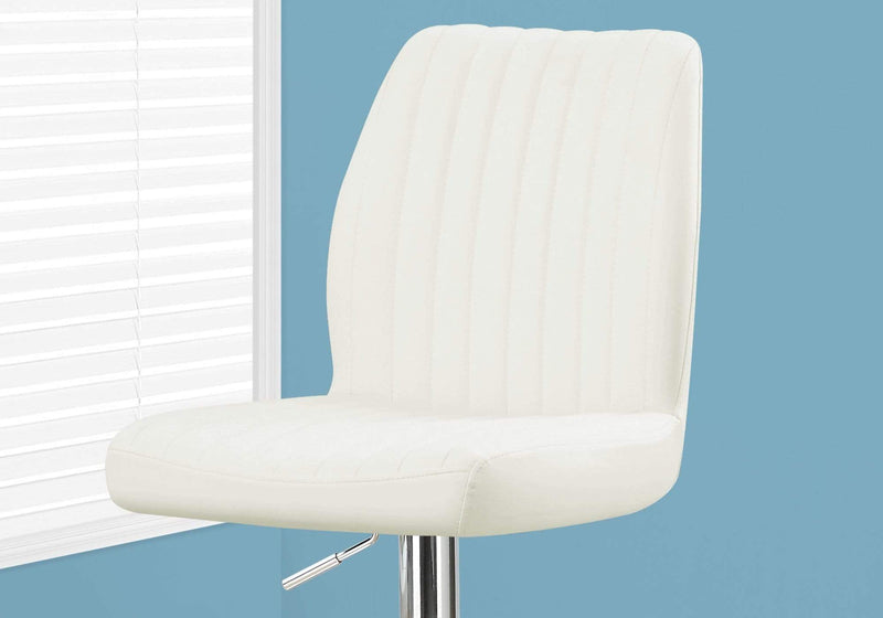 Stools Bar Stools For Sale - 44" x 35'.5" x 80" White, Foam, Metal, Leather-Look - Barstool - 2pcs HomeRoots