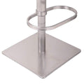 Stools Bar Stools - Modern Armless Low Wooden Back Swivel Adjustable Stainless Steel Barstool HomeRoots