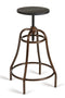Stools Bar Stools - Modrest Fritch Modern Black & Bronze Bar Stool HomeRoots