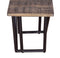 Stools Black Stool - 14" X 14" X 18" Natural/Black Wood Iron Stool Mixed HomeRoots