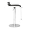 Stools Black Stool - 17.7" X 17.7" X 18.5" Beige And Stainless Polyester Stool HomeRoots
