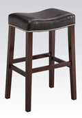 Stools Black Stool - 19" X 14" X 26" 2pc Black And Espresso Swivel Counter Height Stool HomeRoots