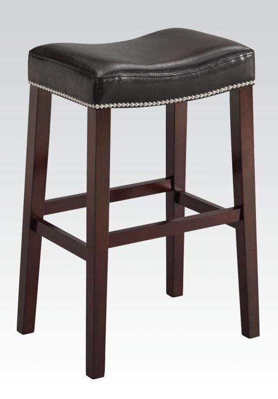 Stools Black Stool - 19" X 14" X 26" 2pc Black And Espresso Swivel Counter Height Stool HomeRoots