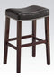 Stools Black Stool - 19" X 14" X 26" 2pc Black And Espresso Swivel Counter Height Stool HomeRoots