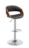 Stools Black Stool - 21" X 20" X 36" Black And Walnut Adjustable Stool HomeRoots