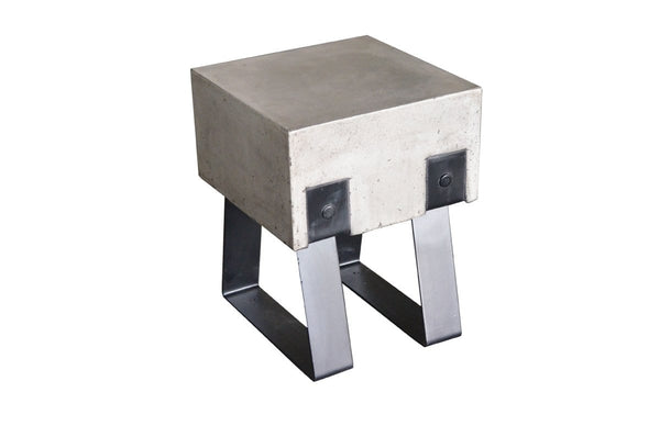 Stools Black Stool - Modern Concrete & Black Stool HomeRoots