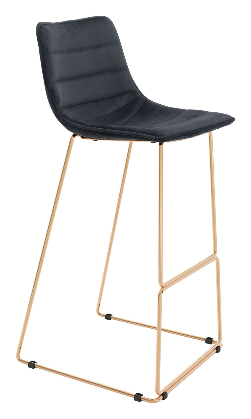 Stools Cheap Bar Stools - 18.5" x 19.5" x 35.4" Black & Gold, Velvet, Steel & Plywood, Barstool HomeRoots