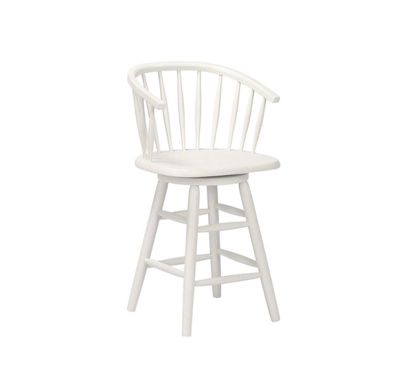Stools Cheap Bar Stools - 20" X 20" X 38" White Rub Distressed Rubberwood Bucket Swivel Barstool HomeRoots