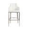 Stools Cheap Bar Stools - 22.05" X 22.84" X 44.1" White Leatherette Bar Stool with Brushed Stainless Steel Legs HomeRoots