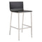 Stools Counter Height Bar Stools - 18.5" X 21.1" X 39" Black Leatherette Barstool HomeRoots