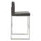 Stools Counter Height Bar Stools - 18.7" X 21.9" X 42.9" Gray Leatherette Barstool HomeRoots