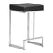 Stools Counter Height Stools - 14" X 14" X 26" 2 Pcs Black Leatherette Counter Stool HomeRoots