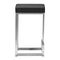 Stools Counter Height Stools - 14" X 14" X 26" 2 Pcs Black Leatherette Counter Stool HomeRoots