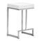 Stools Counter Height Stools - 14" X 14" X 26" 2 Pcs White Leatherette Counter Stool HomeRoots