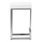 Stools Counter Height Stools - 14" X 14" X 26" 2 Pcs White Leatherette Counter Stool HomeRoots