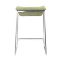 Stools Counter Height Stools - 15.7" X 18" X 25.6" 2 Pcs Green Polyblend Counter Stool HomeRoots