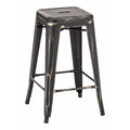 Stools Counter Height Stools - 16.3" X 16.3" X 25.7" 2 Pcs Anti Black Gold Steel Counter Stool HomeRoots