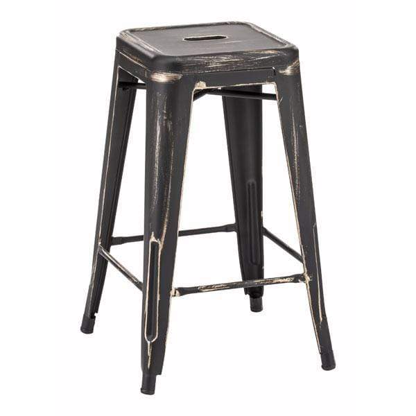 Stools Counter Height Stools - 16.3" X 16.3" X 25.7" 2 Pcs Anti Black Gold Steel Counter Stool HomeRoots