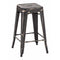 Stools Counter Height Stools - 16.3" X 16.3" X 25.7" 2 Pcs Anti Black Gold Steel Counter Stool HomeRoots