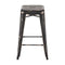 Stools Counter Height Stools - 16.3" X 16.3" X 25.7" 2 Pcs Anti Black Gold Steel Counter Stool HomeRoots