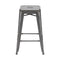 Stools Counter Height Stools - Counter Stool Gunmetal (Set Of 2) - Steel HomeRoots