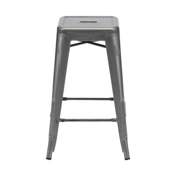 Stools Counter Height Stools - Counter Stool Gunmetal (Set Of 2) - Steel HomeRoots
