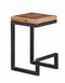 Stools Counter Stools - 14" X 15" X 24" Natural Reclaimed Oak And Steel Stool HomeRoots