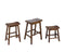 Stools Counter Stools - 17" X 14" X 18" Walnut Wood Stool (Set-2) HomeRoots