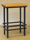 Stools Counter Stools - 18" X 12" X 24" Natural Cherry And Steel Stool HomeRoots