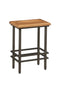 Stools Counter Stools - 18" X 12" X 30" Natural Cherry And Steel Stool HomeRoots