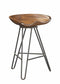 Stools Counter Stools - 19.'5" X 14" X 24" Chocolate Maple And Steel Stool HomeRoots
