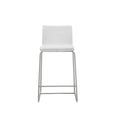 Stools Counter Stools - 19" X 20" X 36" White Stainless Steel Counter Stool HomeRoots