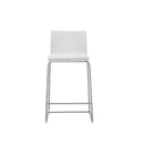 Stools Counter Stools - 19" X 20" X 36" White Stainless Steel Counter Stool HomeRoots