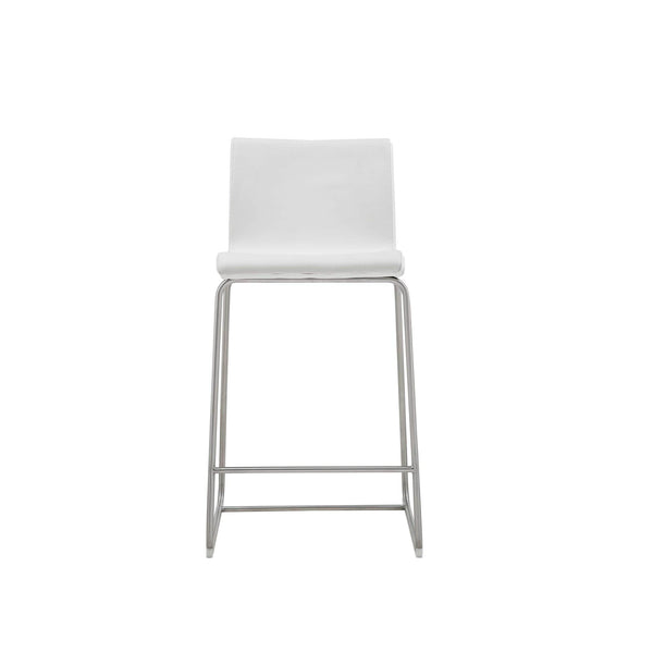 Stools Counter Stools - 19" X 20" X 36" White Stainless Steel Counter Stool HomeRoots