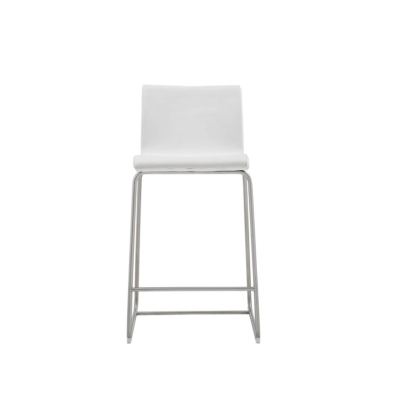 Stools Counter Stools - 19" X 20" X 36" White Stainless Steel Counter Stool HomeRoots