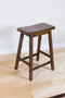 Stools Counter Stools - 24" Walnut Counter Height Stool (Set of 2) HomeRoots