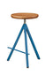 Stools Counter Stools - 24" X 18" X 30" Natural Cherry And Steel Stool HomeRoots