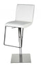 Stools Leather Bar Stools - 17" X 22" X 35"/45" White Faux Leather Bar Stool HomeRoots