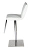Stools Leather Bar Stools - 17" X 22" X 35"/45" White Faux Leather Bar Stool HomeRoots